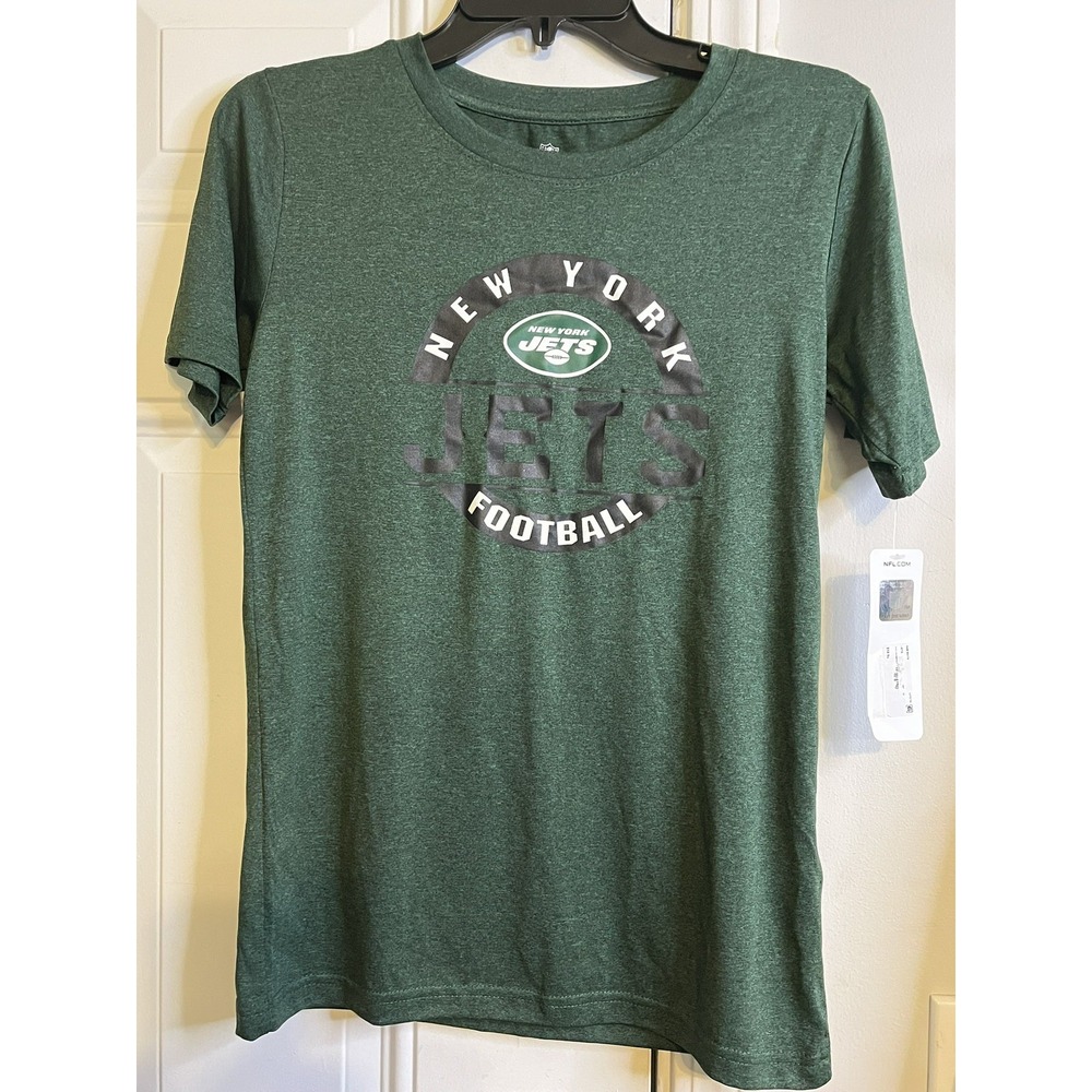 NWT NFL New York Jets YOUTH Size L Team Shirt Green Black Officially Licensed